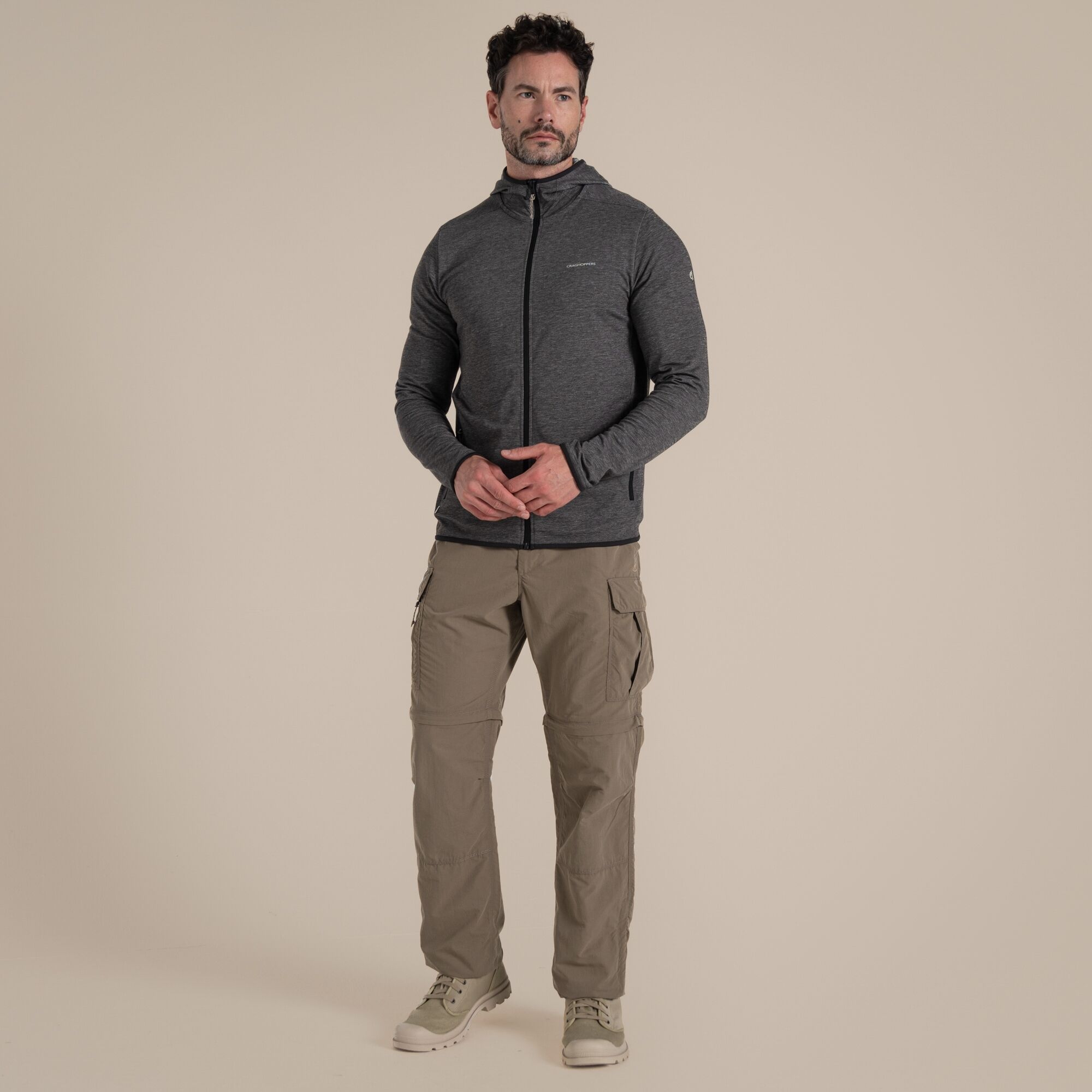 Craghoppers Men's Beige Nosilife Convertible Cargo Trouser Iii Size: 40S