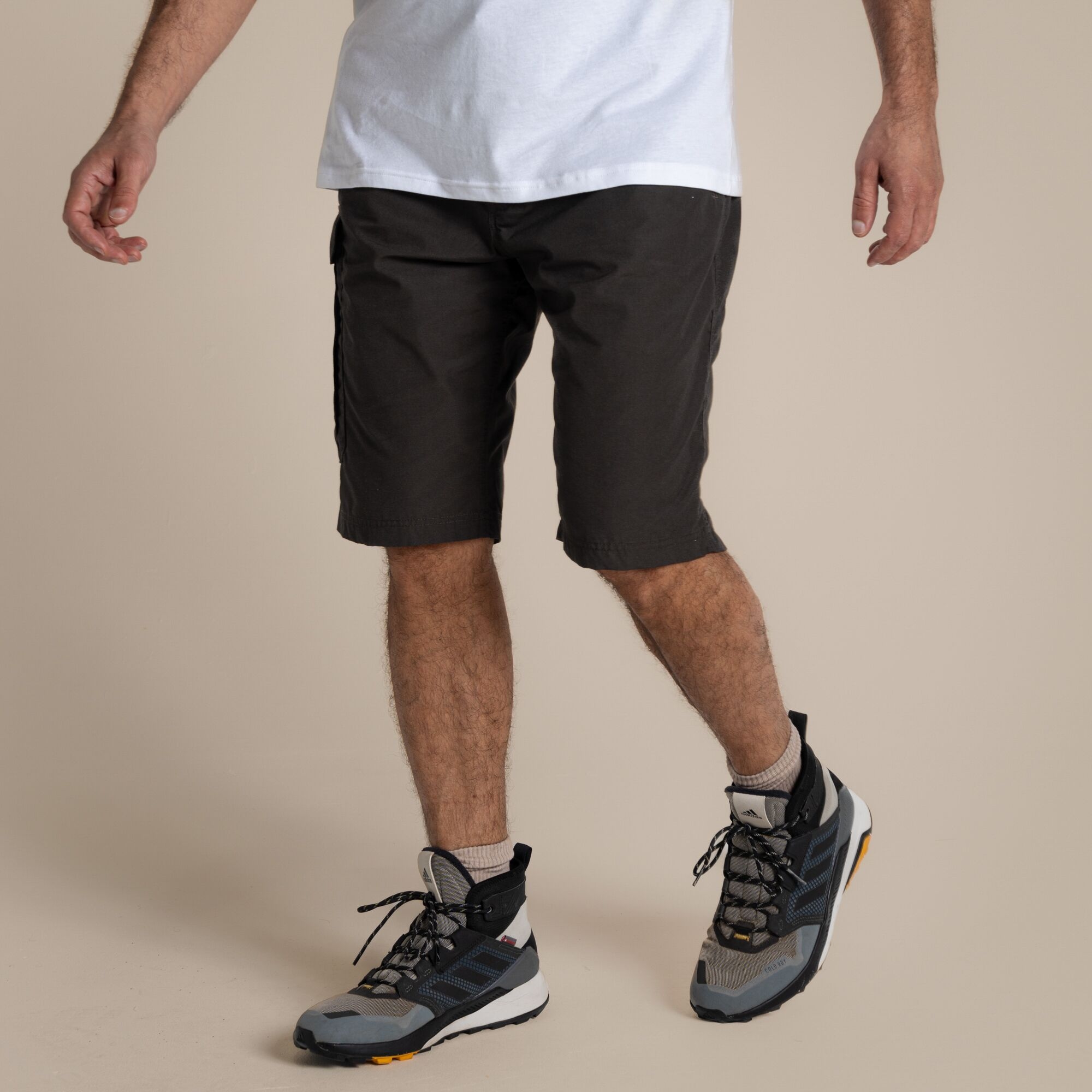 Craghoppers Men's Grey Kiwi Long Shorts Size: 34