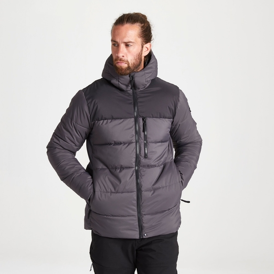 Men's Insulated Findhorn Hooded Jacket Coast Grey / Black