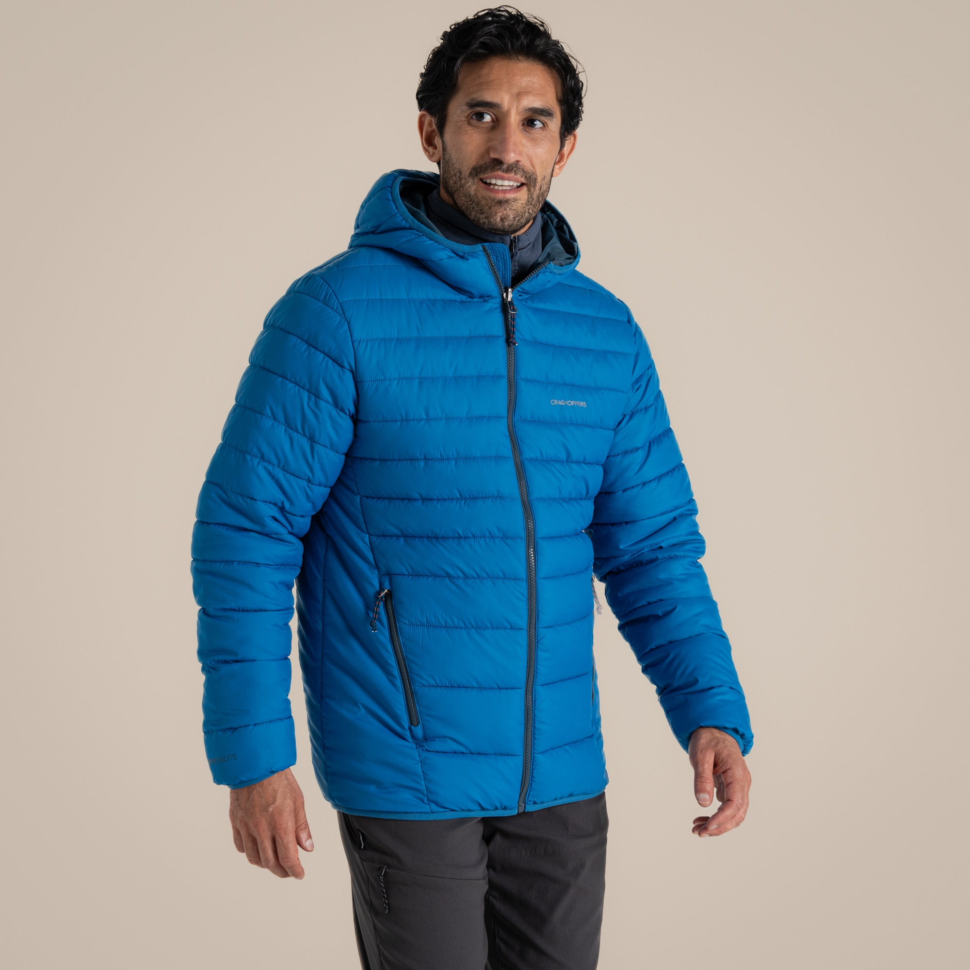 Craghoppers Men's Blue Compresslite Ix Hooded Insulating Jacket Size: L