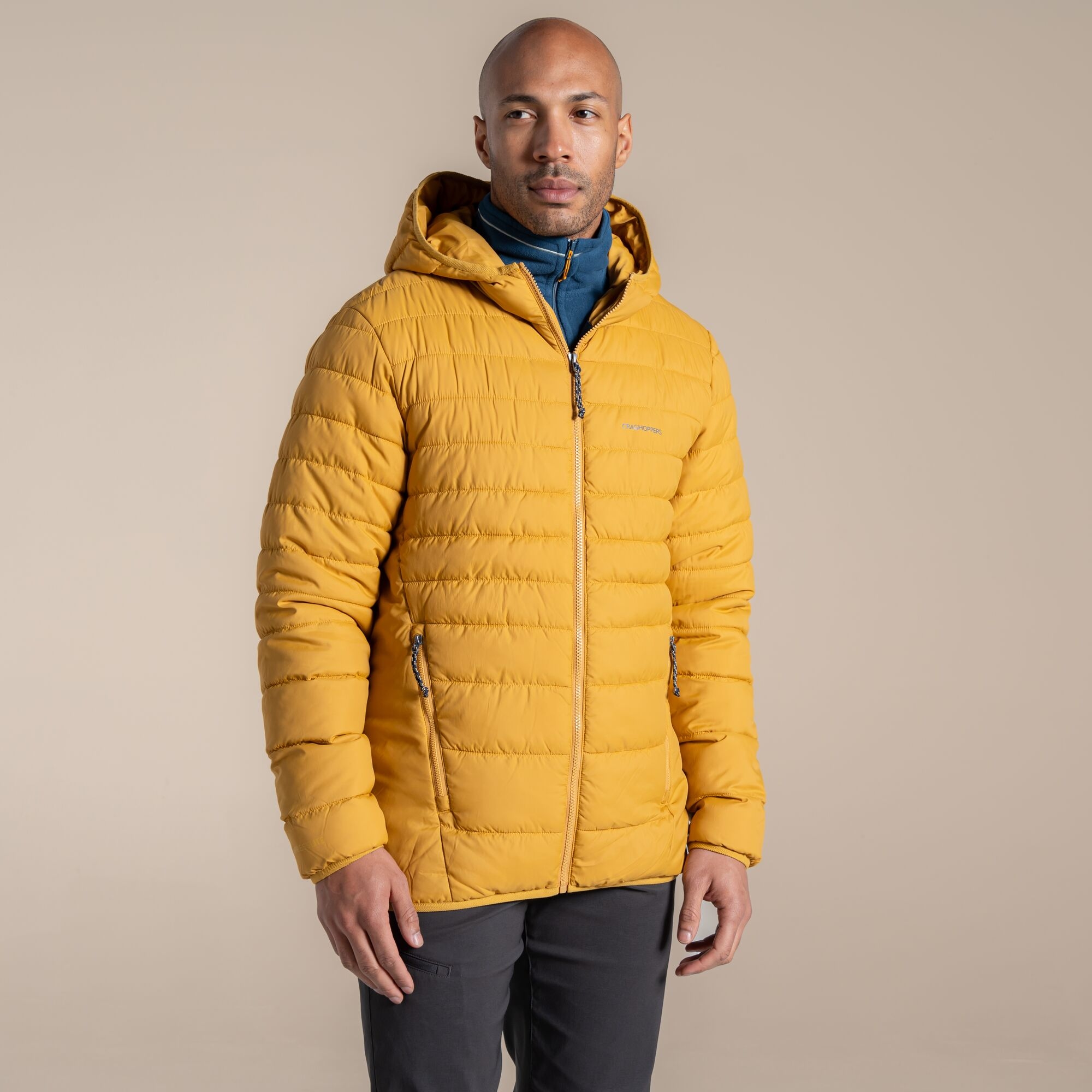 Craghoppers Men's Yellow Compresslite Ix Hooded Insulating Jacket Size: Xl