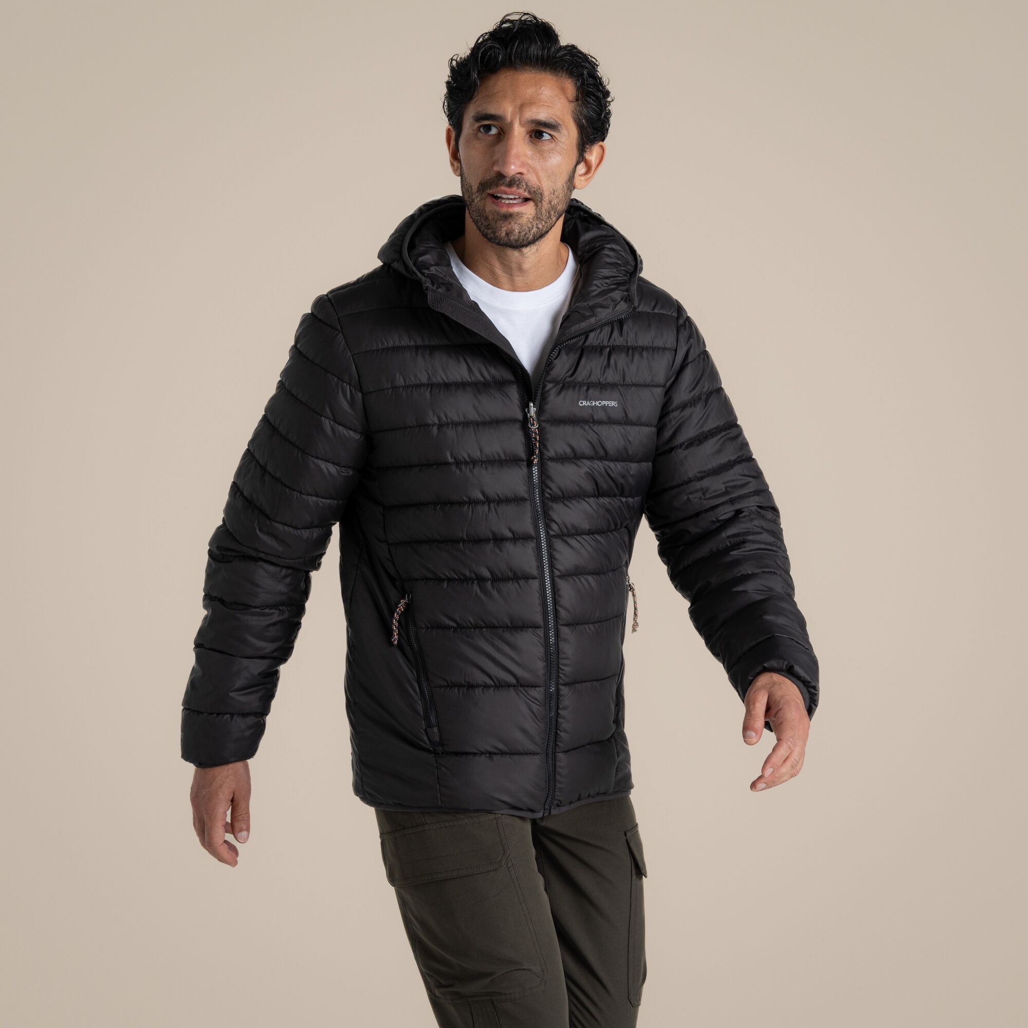 Craghoppers Men's Black Compresslite Ix Hooded Insulating Jacket Size: Xl