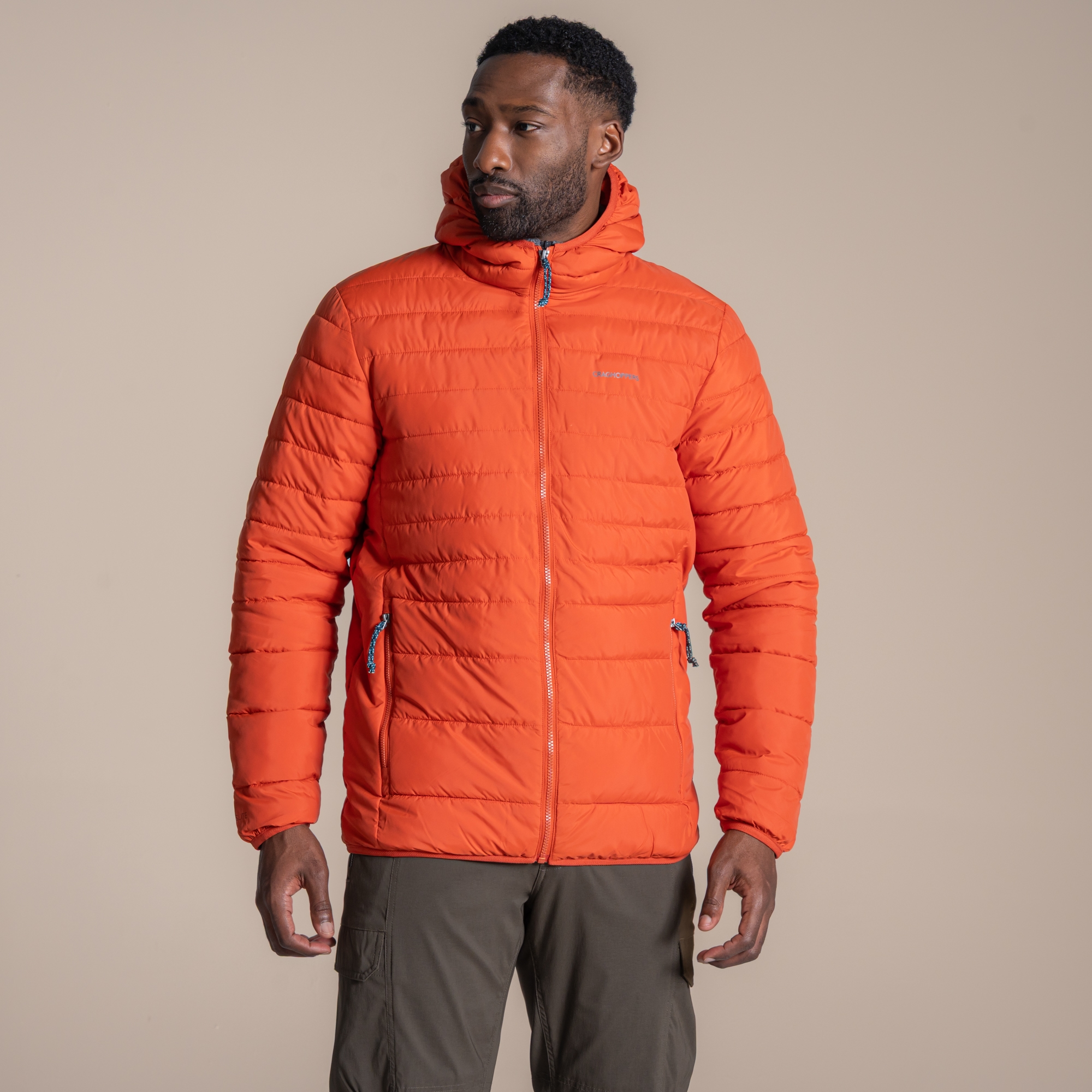Craghoppers Mens Complite IX Hooded Jacket Packable Hiking Thermal Compressible Coat - Image 3