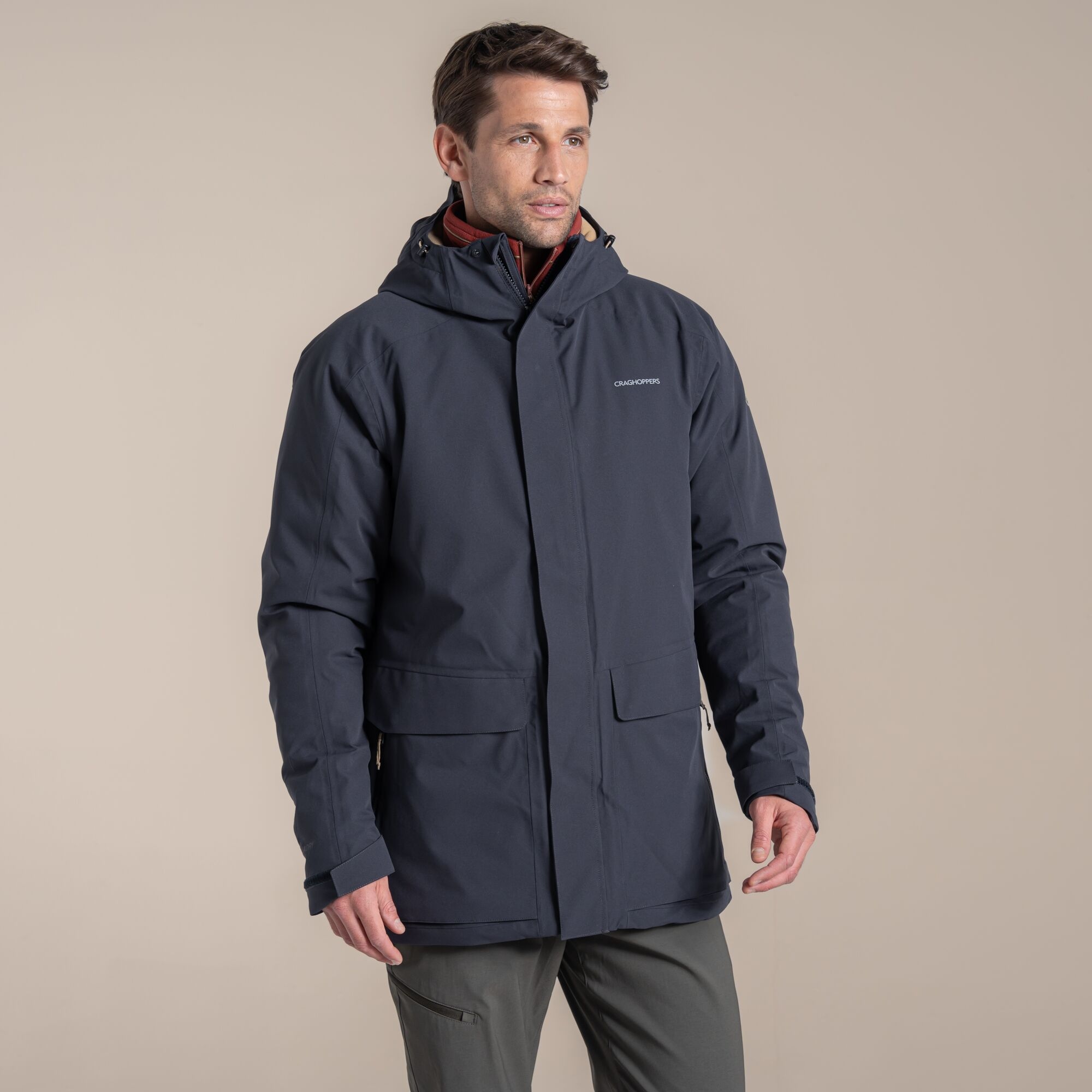Craghoppers Men's Grey Waterproof Lorton Ii Thermic Jacket Size: M