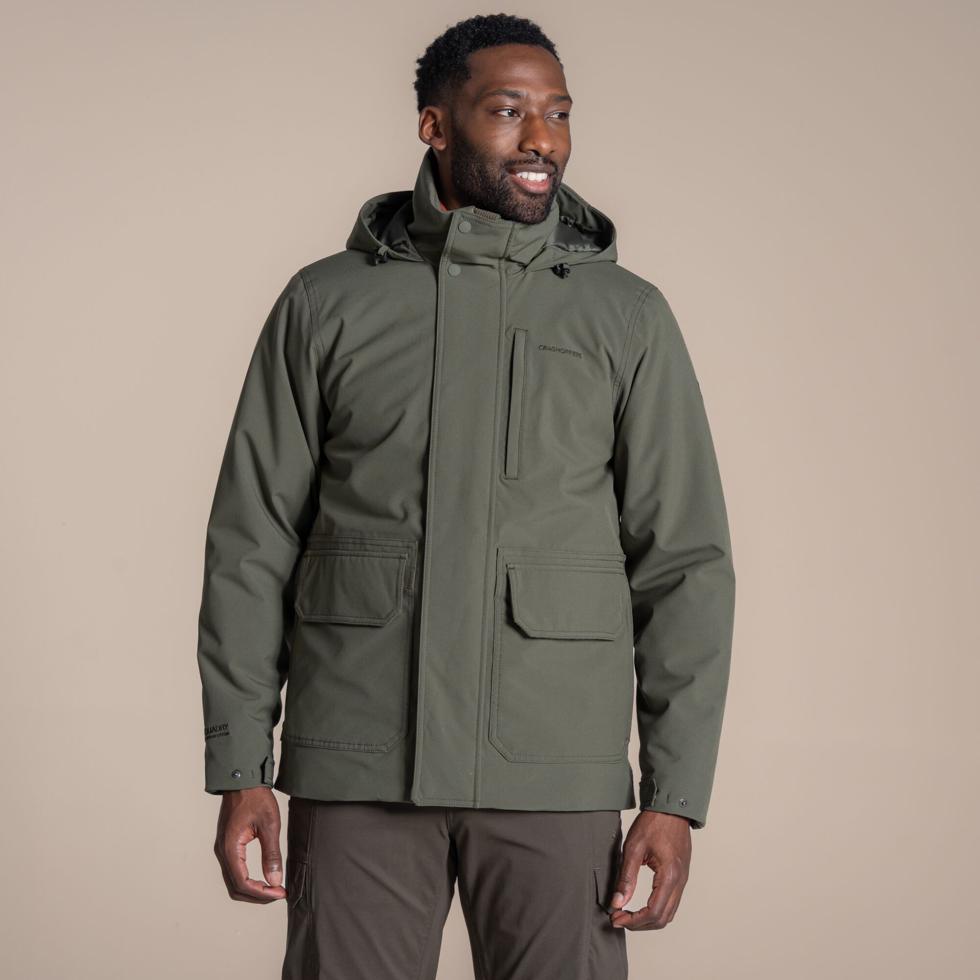 Craghoppers Men's Green Waterproof National Trust Padley Ii Jacket Size: L
