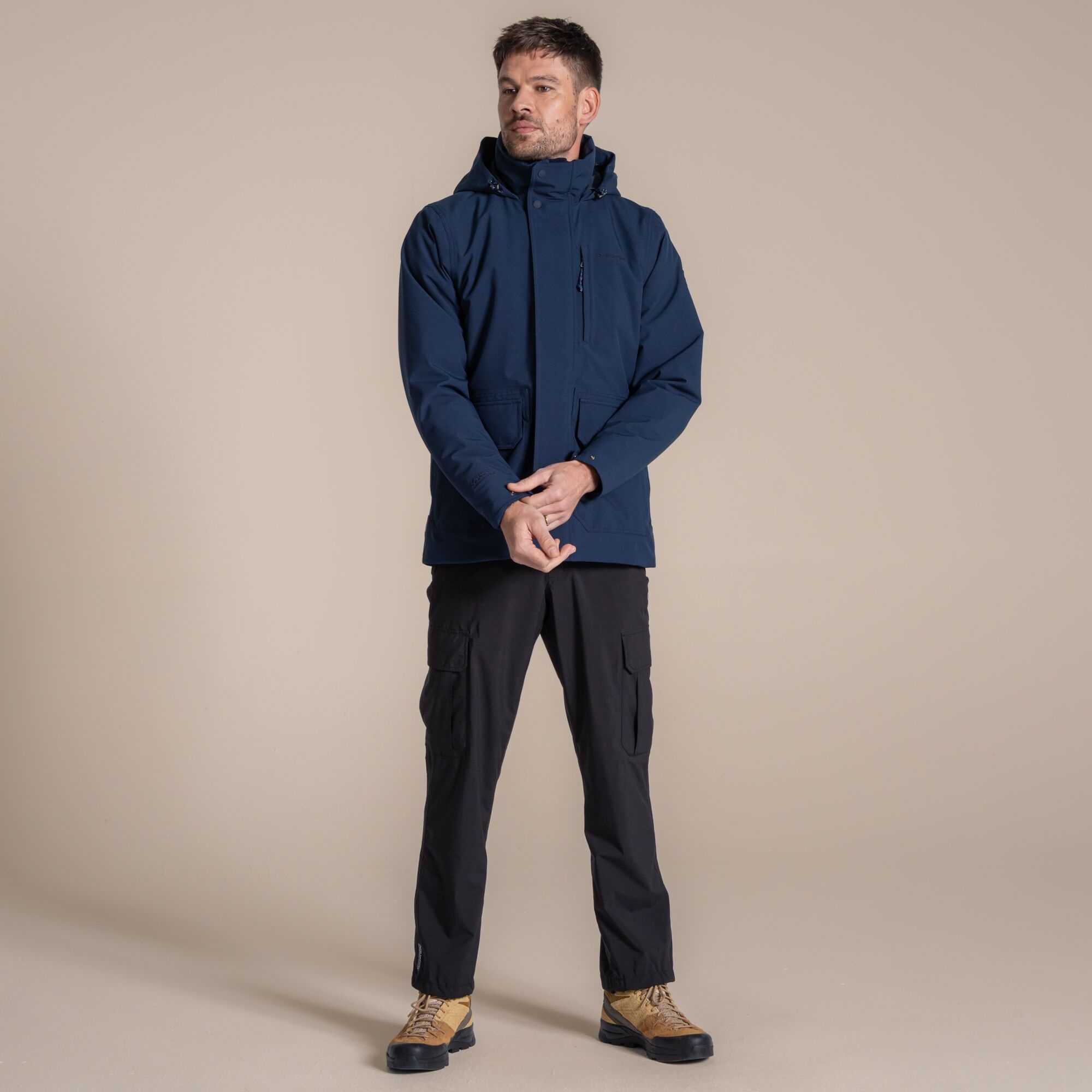 Craghoppers Men's Navy Waterproof National Trust Padley Ii Jacket Size: M