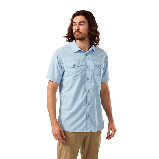 Men's Insect Shield® Adventure II Short Sleeved Shirt Harbour Blue