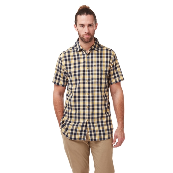 Jose Short Sleeved Shirt Steel Blue Check