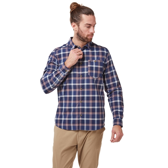 NosiLife Balbor Long Sleeved Shirt Lapis Blue Check