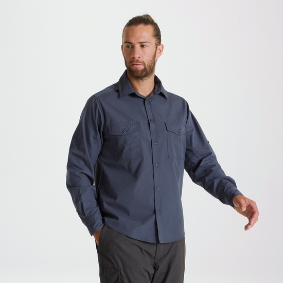 Men's Kiwi Long Sleeved Shirt Ombre Blue