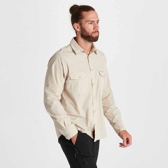 Men's Kiwi Long Sleeved Shirt Oatmeal