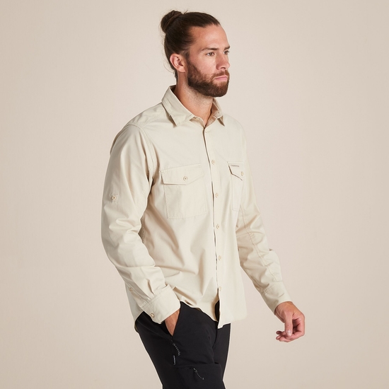 Men's Kiwi Long Sleeved Shirt Oatmeal