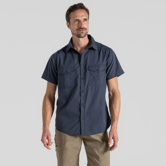 Kiwi-Kurzarmhemd für Herren Ombre Blue