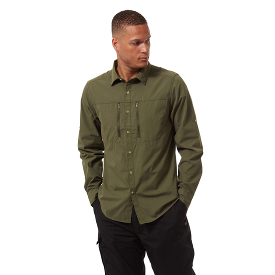 Men's Kiwi Boulder Long Sleeved Shirt Dark Khaki