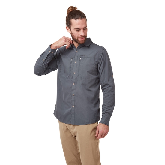Men's Kiwi Boulder Long Sleeved Shirt Ombre Blue