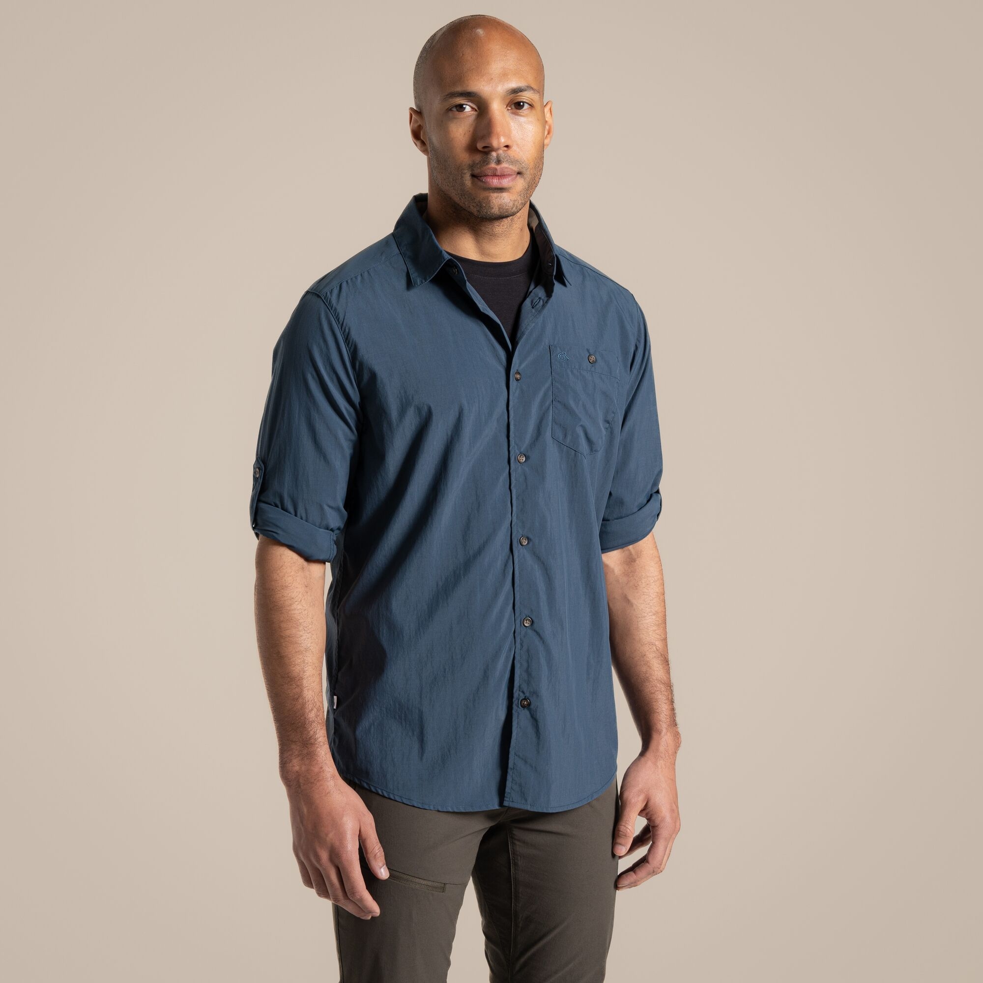 Craghoppers Herren NosiLife Nuoro Langarmshirt Ii, Nylon Blau, Größe, S