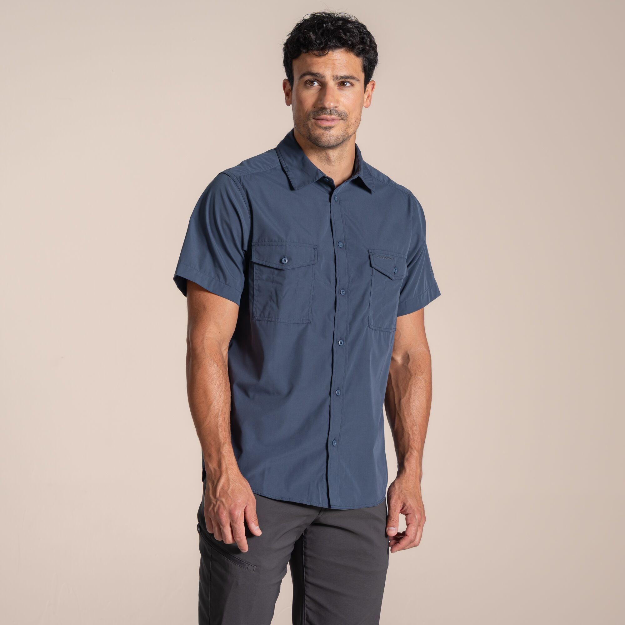 Craghoppers Men's Blue Kiwi Ii Short Sleeved Shirt Size: Xxl - Image 4