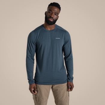 Craghoppers NosiLife Pro T-shirt à manches longues V, Woodland Green J77, M
