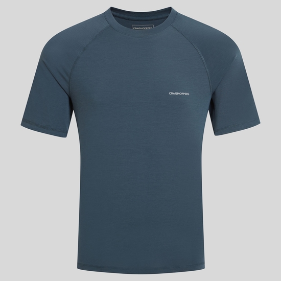 Men's Dynamic Short Sleeved T-Shirt Blue Stone