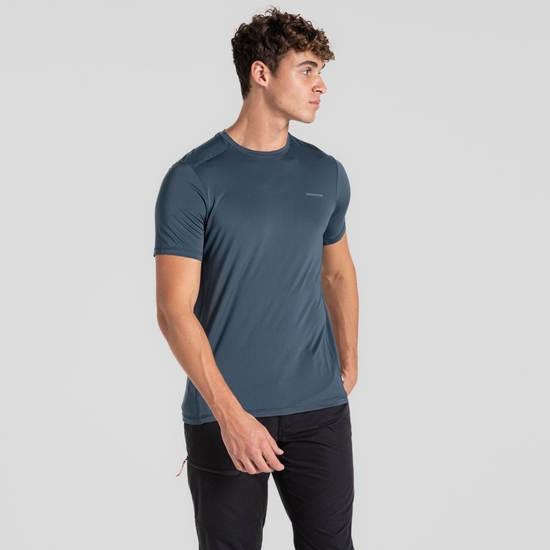Men's Charon Short Sleeved T-Shirt Blue Stone