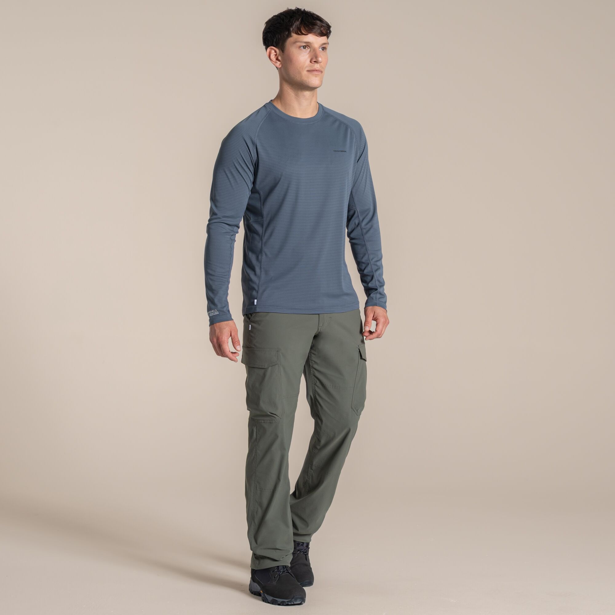 Craghoppers NosiLife SolarShield+ Langarmshirt Für Herren Silber, Größe, Xxl