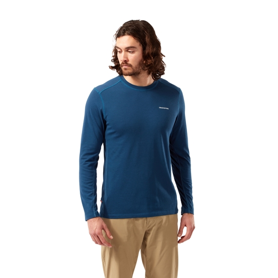 Men's NosiLife Talen Long Sleeved T-Shirt Poseidon Blue
