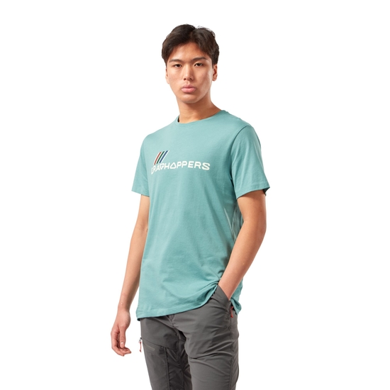 Men's Mightie Short Sleeved T-Shirt Dusty Aqua Brand Carrier