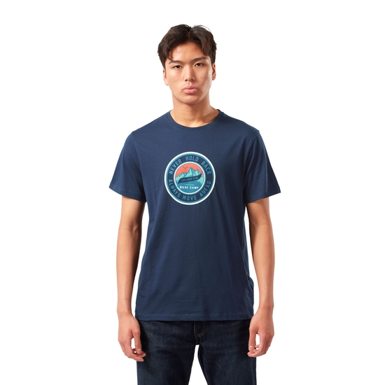 Mightie Short Sleeved T-Shirt Blue Navy Circle