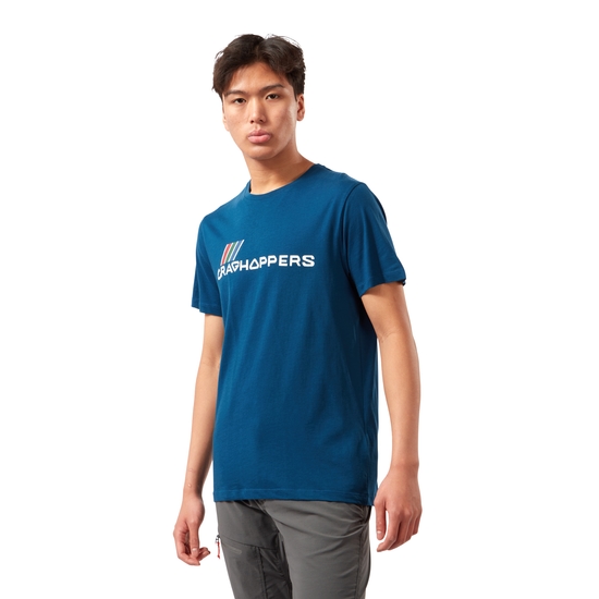 Men's Mightie Short Sleeved T-Shirt Poseidon Blue Brand Carrier