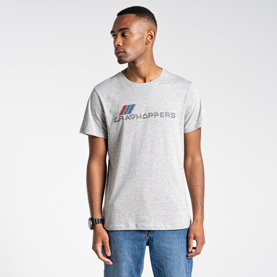 Men's Lugo Short Sleeved T-Shirt Soft Grey Marl Brand Carrier