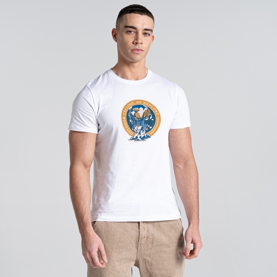 Men's Caldo Short Sleeved T-Shirt Optic White Waterfall