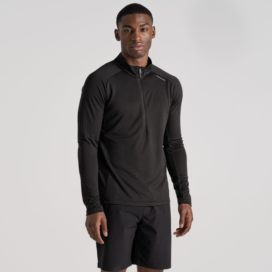 Men's Dynamic Pro Half Zip Tee Black