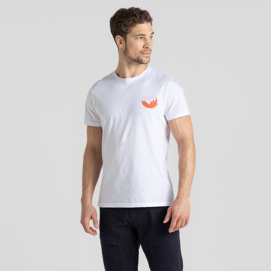 Men's Lucent Short Sleeved T-Shirt Optic White Ink Blot