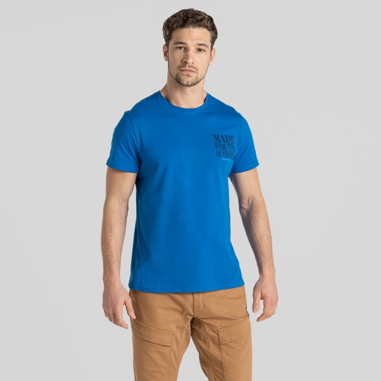 Men's Lucent Short Sleeved T-Shirt Titan Blue Authentic