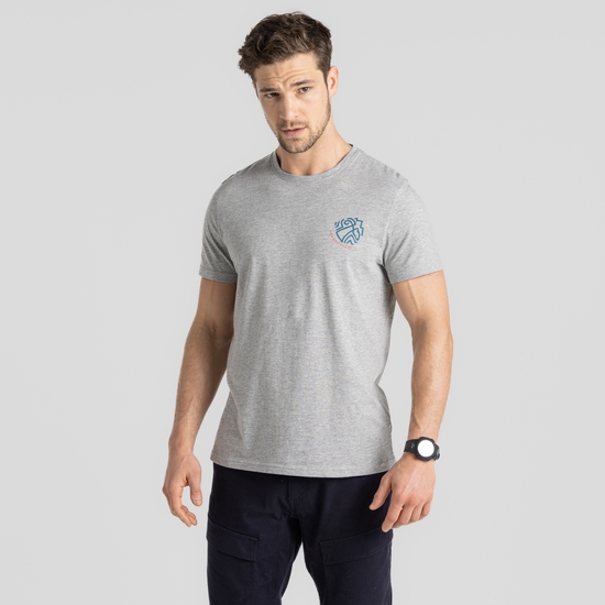 Men's Lucent Short Sleeved T-Shirt Soft Grey Marl Oval