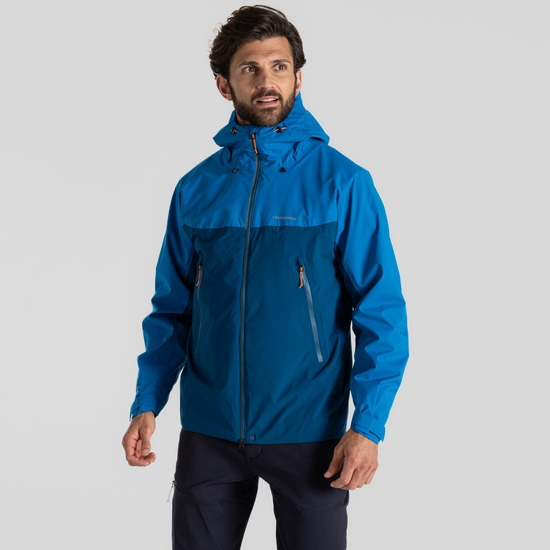 Men's Diggory Stretch Waterproof Jacket Howlite Blue / Poseidon Blue