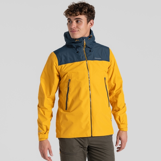 Men's Vanth Waterproof Jacket Warbler Yellow / Blue Stone 