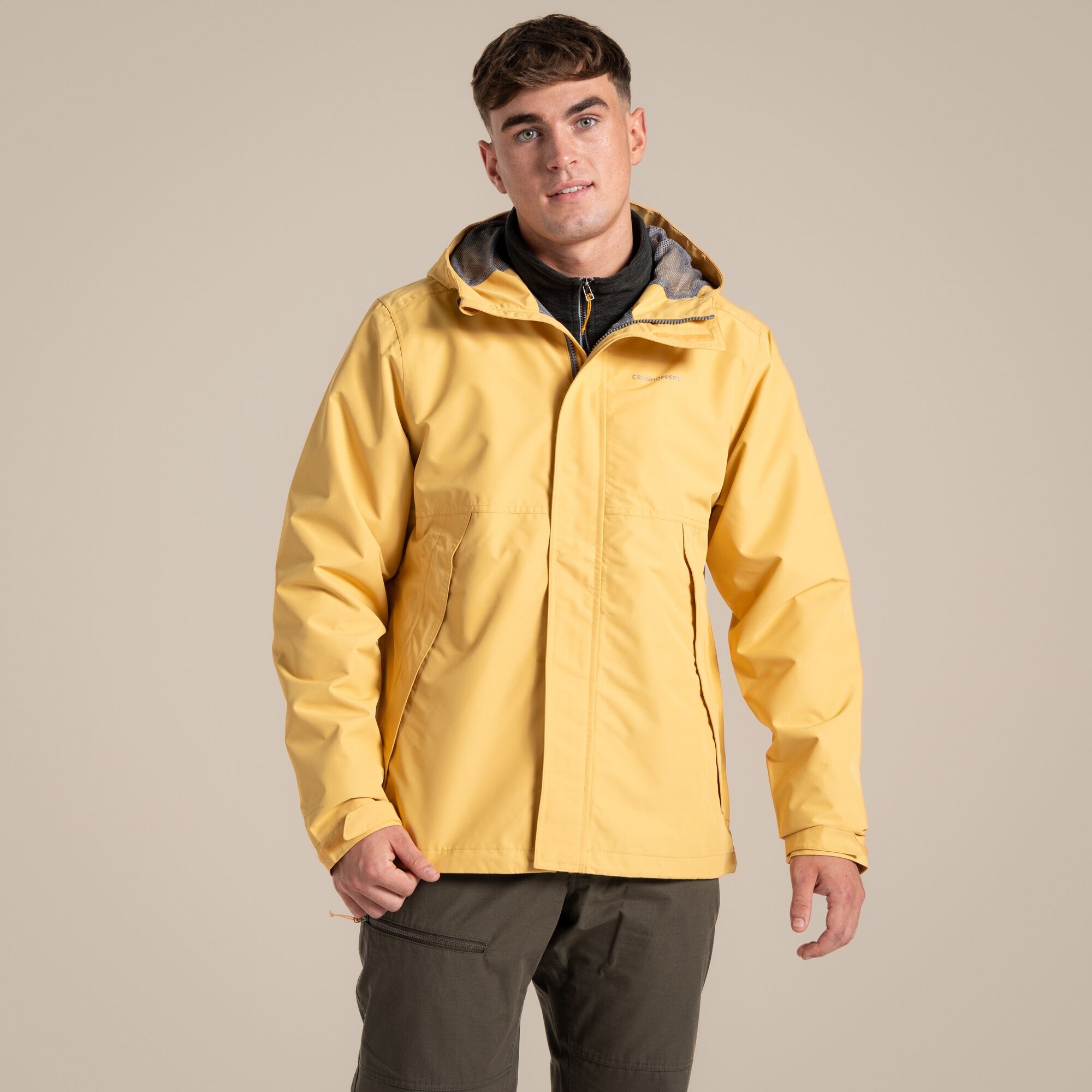 Craghoppers Men's Yellow Waterproof Ossus Jacket Size: Xs