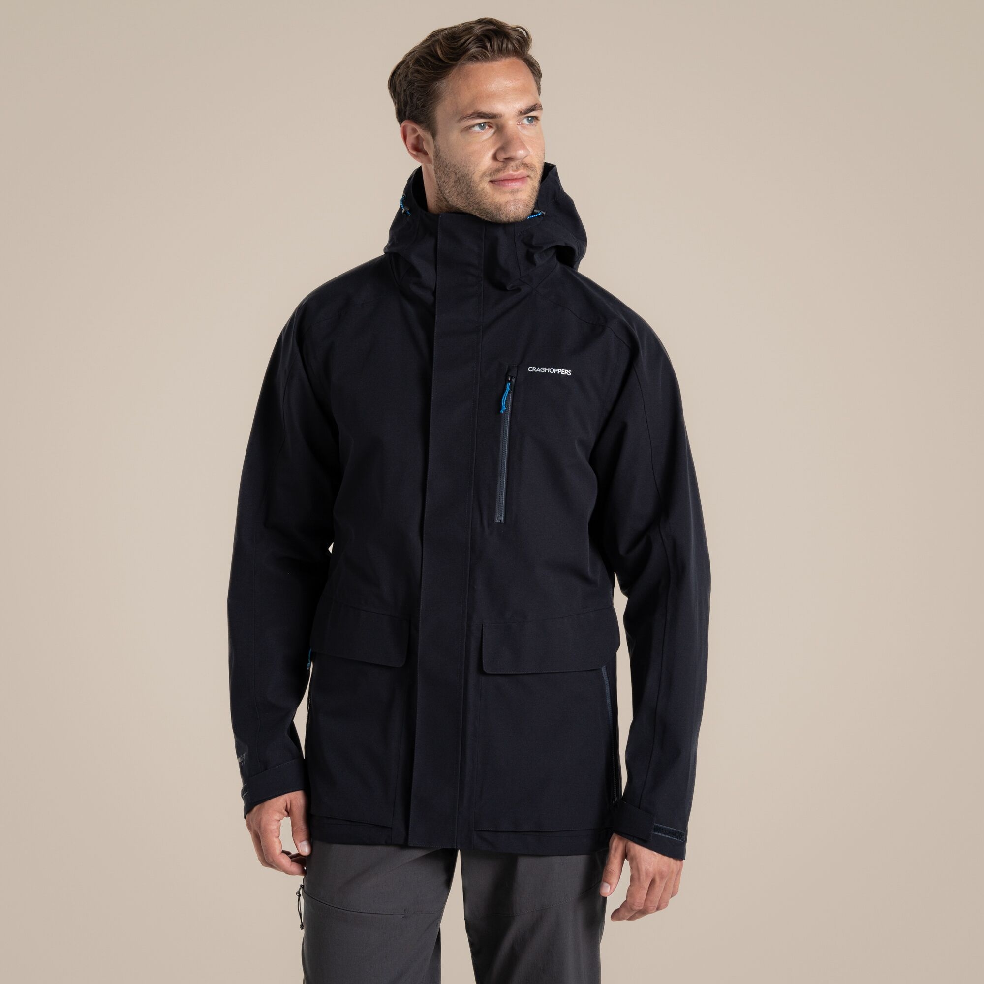 Craghoppers Men's Navy Waterproof Lorton Ii Jacket Size: Xxl