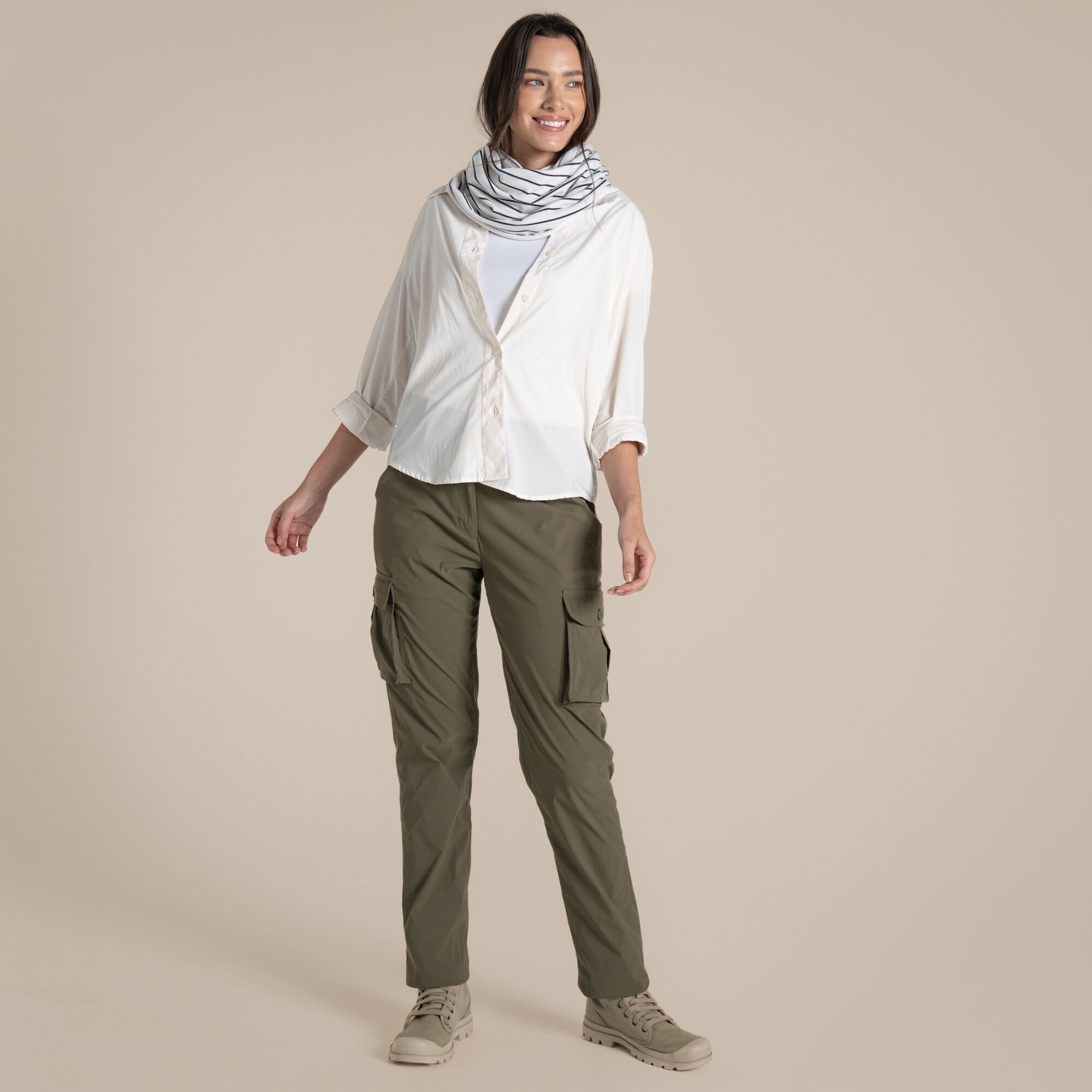 Craghoppers Unisex White Nosilife Infinity Scarf Ii Size: Single