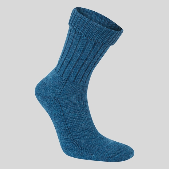 Men's Wool Hiker Sock Poseidon Blue Marl