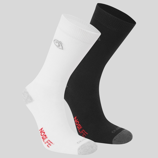 Unisex Insect Repellent Twin Pack Socks Black / White