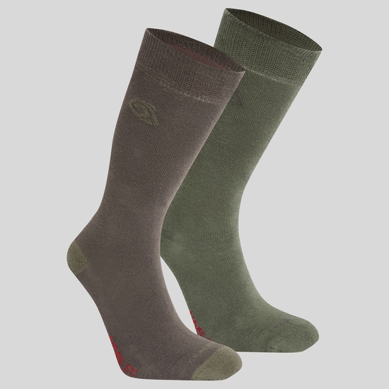Unisex Insect Repellent Twin Pack Socks Woodland Green / Wild Olive