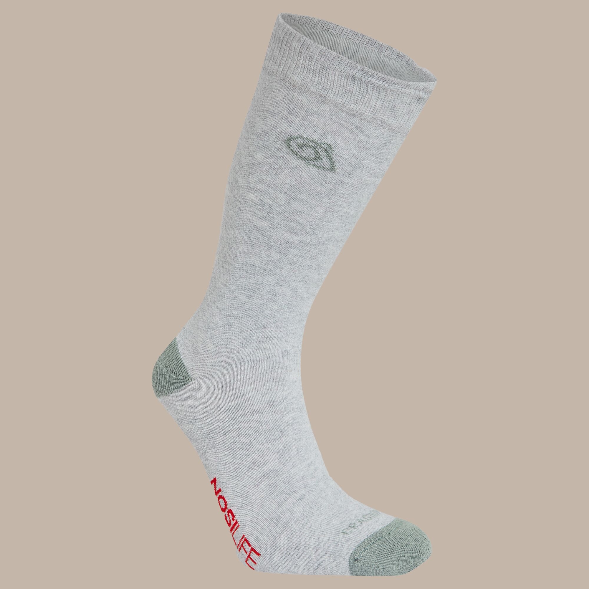 Craghoppers Unisex Grey Nosilife Travel Single Pack Socks Size: Uk3-5