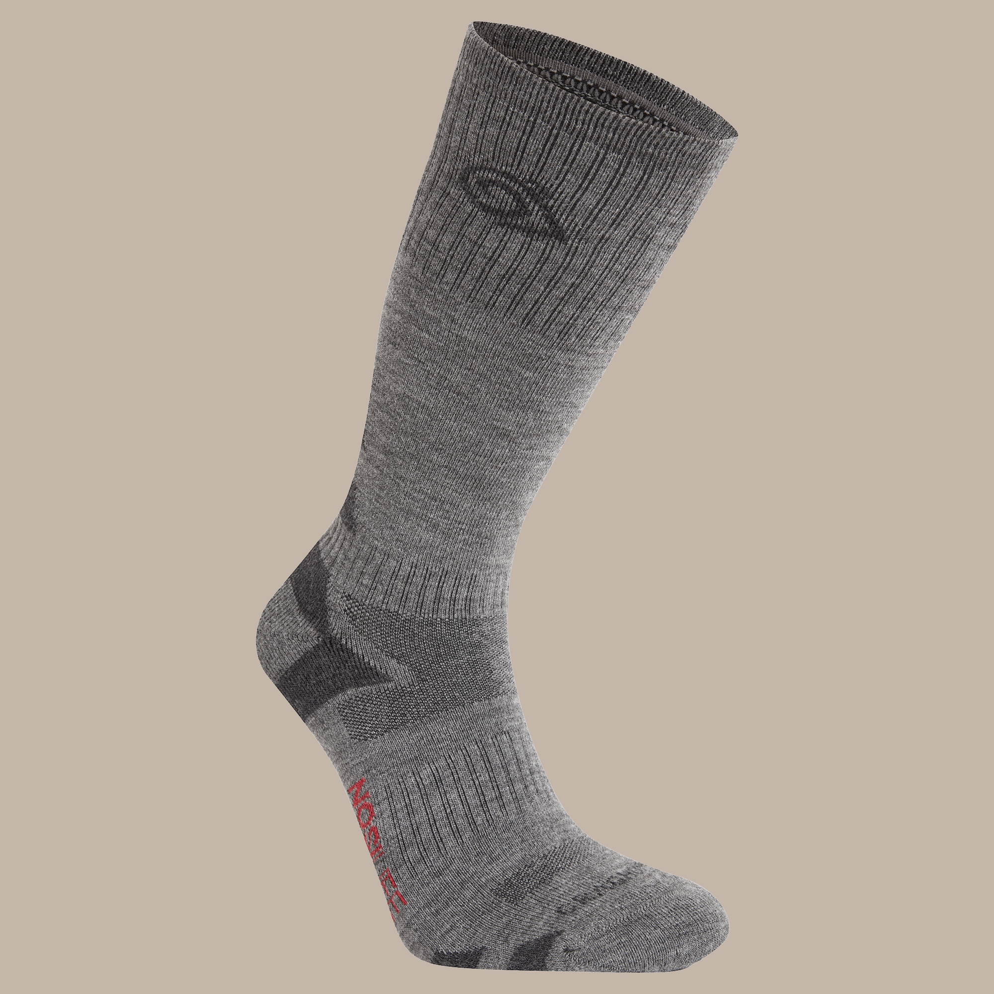 Craghoppers Unisex Grey Nosilife Adventure Wool Socks Size: Uk6-8