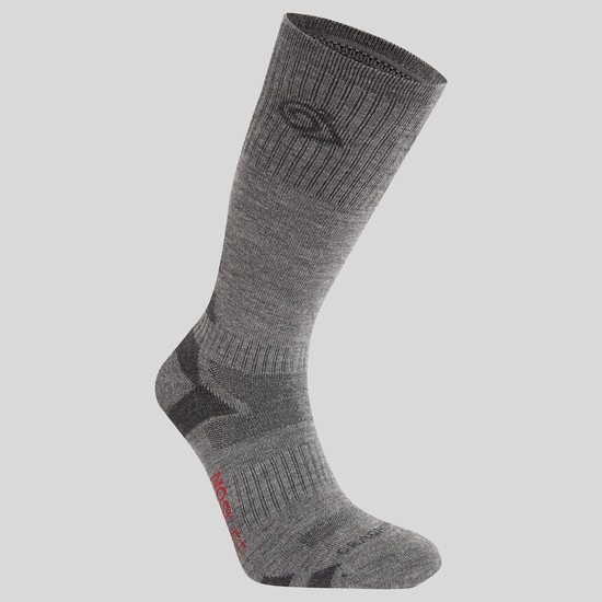 Insektenabweisende Adventure-Socken aus Wollmischung Coast Grey / Black Pepper