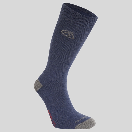 Insect Repellent Wool Blend Socks Blue Navy