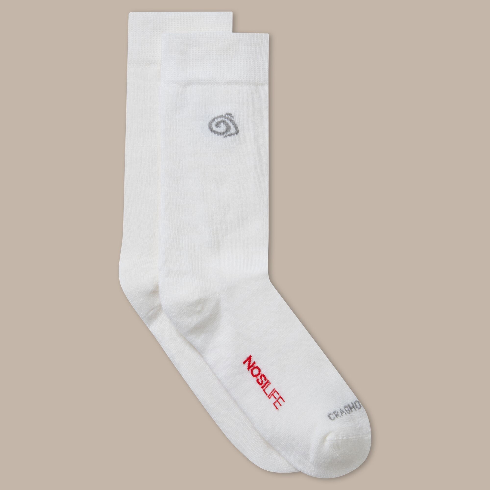 Craghoppers Unisex White Nosilife Travel Wool Socks Size: Uk3-5
