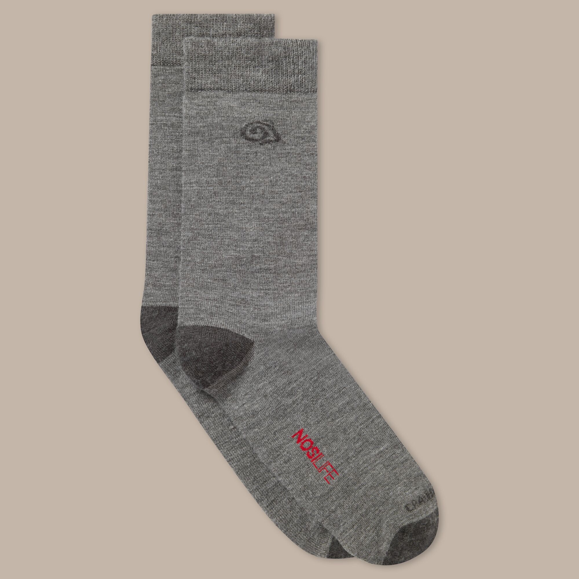 Craghoppers Unisex Grey Nosilife Travel Wool Socks Size: Uk9-12
