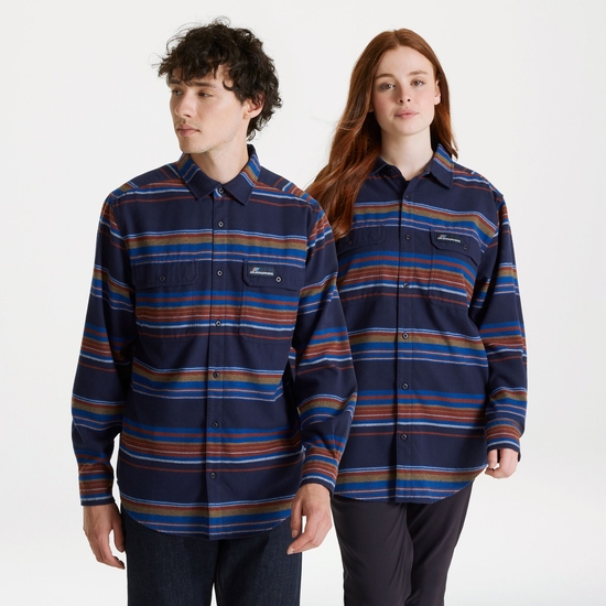 Ziggy Long Sleeved Shirt Blue Navy Stripe